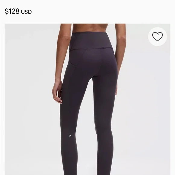 LULULEMON WUNDER TRAIN HIGH RISE TIGHT 28” - Picture 2 of 8